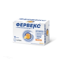 ФЕРВЕКС 200мг+500мг+25мг x 13.1г N12 пор д/пригот р-ра д/приема внутрь лимон с сах УПСА