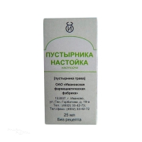 ПУСТЫРНИКА НАСТОЙКА 200г/1000мл x 25мл N1 наст ИВАНОВСКАЯ ФАРМАЦЕВТИЧЕСКАЯ ФАБРИКА