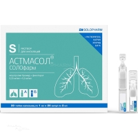 АСТМАСОЛ-СОЛОФАРМ 0.25мг/мл+0.5мг/мл x 1мл N20 р-р д/ингал в комплекте: растворитель (ампула) 2 мл (20) ГРОТЕКС