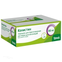 КОЛИСТИН 80мг x 80мг N28 пор д/пригот р-ра д/ингал КСЕЛЛИА ФАРМАСЬЮТИКАЛС