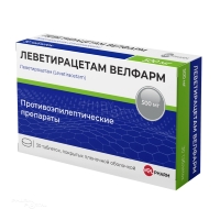 ЛЕВЕТИРАЦЕТАМ ВЕЛФАРМ 500мг N30 табл п.п.о. ВЕЛФАРМ-М