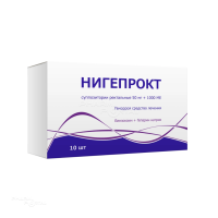 НИГЕПРОКТ 50мг+1000МЕ N10 супп рект ТУЛЬСКАЯ ФАРМФАБРИКА (ООО)