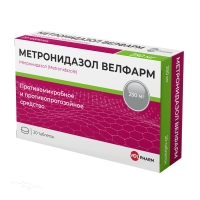 МЕТРОНИДАЗОЛ ВЕЛФАРМ 250мг N20 табл ВЕЛФАРМ