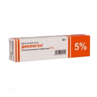 ДИКЛОГЕН 5% x 30г N1 гель д/наружн прим АДЖИО ФАРМАСЬЮТИКАЛС