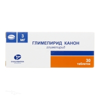 ГЛИМЕПИРИД КАНОН 3мг N30 табл КАНОНФАРМА ПРОДАКШН