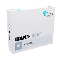 ЛОЗАРТАН 100мг N60 табл п.п.о. ОЗОН