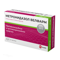 МЕТРОНИДАЗОЛ ВЕЛФАРМ 250мг N30 табл ВЕЛФАРМ