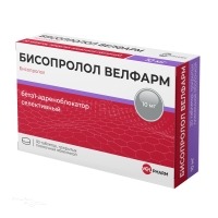БИСОПРОЛОЛ ВЕЛФАРМ 10мг N30 табл п.п.о. УРАЛБИОФАРМ