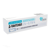 Д-ПАНТЕНОЛ ПЛЮС АНТИСЕПТИК 5%+0.776% x 30г N1 крем д/наружн прим ОЗОН