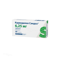 КАРВЕДИЛОЛ САНДОЗ 6.25мг N30 табл САЛЮТАС ФАРМА