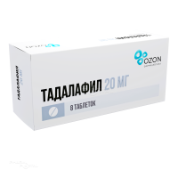 ТАДАЛАФИЛ 20мг N8 табл п.п.о. ОЗОН
