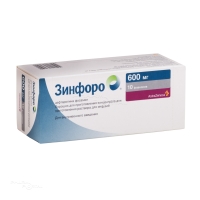 ЗИНФОРО 600мг x 600мг N10 пор д/пригот конц д/пригот р-ра д/инфуз АЙСИЭС ДОБФАР