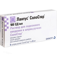 ЛАНТУС СОЛОСТАР 100ЕД/мл x 3мл N5 р-р п/к введ САНОФИ-АВЕНТИС ДОЙЧЛАНД