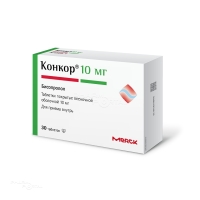 КОНКОР 10мг N30 табл п.п.о. НАНОЛЕК