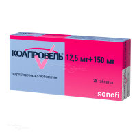 КОАПРОВЕЛЬ 12.5мг+150мг N28 табл п.п.о. САНОФИ ВИНТРОП ИНДАСТРИ