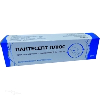 ПАНТЕСЕПТ ПЛЮС 5%+0.5% x 30г N1 крем д/наружн прим ТУЛЬСКАЯ ФАРМФАБРИКА (ООО)