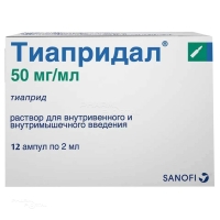 ТИАПРИДАЛ 50мг/мл x 2мл N12 р-р в/в и в/м введ ДЕЛФАРМ ДИЖОН