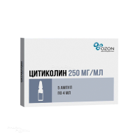 ЦИТИКОЛИН 250мг/мл x 4мл N5 р-р в/в и в/м введ ОЗОН