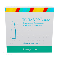 ТОЛИЗОР ИНЪЕКТ 2.5мг/мл+100мг/мл x 1мл N5 р-р в/м введ ОЗОН