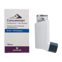 САЛЬМЕКОРТ 25мкг/доза+125мкг/доза x 120доза N1 аэроз д/ингал доз ГЛЕНМАРК ФАРМАСЬЮТИКАЛС