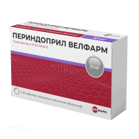 ПЕРИНДОПРИЛ ВЕЛФАРМ 10мг N30 табл п.п.о. ВЕЛФАРМ-М