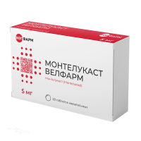 МОНТЕЛУКАСТ ВЕЛФАРМ 5мг N28 табл жеват ВЕЛФАРМ-М