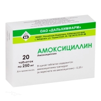 АМОКСИЦИЛЛИН 250мг N20 табл ДАЛЬХИМФАРМ