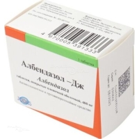 АЛБЕНДАЗОЛ-ДЖ 400мг N1 табл п.п.о. ИНТЕРФАРМА