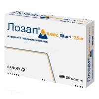 ЛОЗАП ПЛЮС 12.5мг+50мг N30 табл п.п.о. ЗЕНТИВА ГРУП