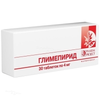 ГЛИМЕПИРИД 4мг N30 табл ФАРМПРОЕКТ