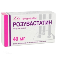 РОЗУВАСТАТИН 40мг N30 табл п.п.о. ПРАНАФАРМ