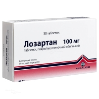 ЛОЗАРТАН 100мг N30 табл п.п.о. АЛКАЛОИД АД СКОПЬЕ