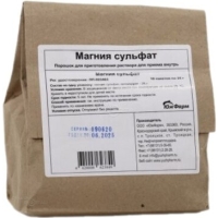 МАГНИЯ СУЛЬФАТ 25г N10 пор д/пригот р-ра д/приема внутрь ЮЖФАРМ