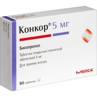 КОНКОР 5мг N90 табл п.п.о. НАНОЛЕК