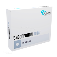 БИСОПРОЛОЛ 10мг N60 табл п.п.о. ОЗОН ФАРМ