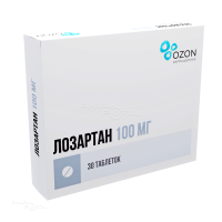 ЛОЗАРТАН 100мг N30 табл п.п.о. ОЗОН