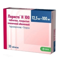 ЛОРИСТА Н 100 12.5мг+100мг N30 табл п.п.о. КРКА, Д. Д., НОВО МЕСТО
