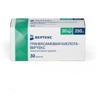 ТРАНЕКСАМОВАЯ КИСЛОТА-ВЕРТЕКС 250мг N30 табл п.п.о. ВЕРТЕКС