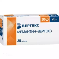 МЕМАНТИН-ВЕРТЕКС 20мг N30 табл п.п.о. ВЕРТЕКС