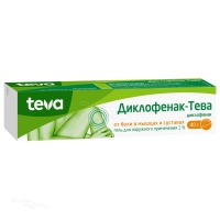 ДИКЛОФЕНАК-ТЕВА 1% x 40г N1 гель д/наружн прим МЕРКЛЕ