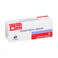 ЛОЗАРТАН-Н КАНОН 12.5мг+50мг N30 табл п.п.о. КАНОНФАРМА ПРОДАКШН