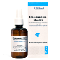 МЕНОВАЗИН-ЭКОЛАБ 1г/100мл+2.5г/100мл+1г/100мл x 50мл N1 р-р д/наружн прим спирт ЭКОЛАБ