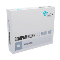 СПИРАМИЦИН 1.5млн.МЕ N16 табл п.п.о. ОЗОН
