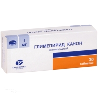 ГЛИМЕПИРИД КАНОН 1мг N30 табл КАНОНФАРМА ПРОДАКШН
