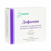 ДОФАМИН 40мг/мл x 5мл N10 конц д/пригот р-ра д/инфуз ЭЛЛАРА