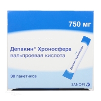ДЕПАКИН ХРОНОСФЕРА 750мг x 750мг N30 гран с пролонгир высв САНОФИ ВИНТРОП ИНДАСТРИ