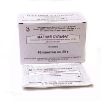 МАГНИЯ СУЛЬФАТ 25г N10 пор д/пригот р-ра д/приема внутрь ИВАНОВСКАЯ ФАРМАЦЕВТИЧЕСКАЯ ФАБРИКА