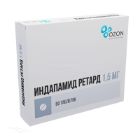 ИНДАПАМИД РЕТАРД 1.5мг N60 табл с пролонгир высв п.п.о. ОЗОН