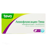 ЛЕВОФЛОКСАЦИН-ТЕВА 500мг N7 табл п.п.о. АКТАВИС
