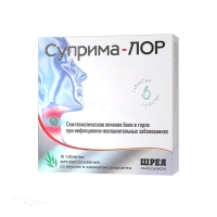 СУПРИМА-ЛОР 600мкг+1.2мг N16 табл д/рассасыв эвк ШРЕЯ ЛАЙФ САЕНСИЗ